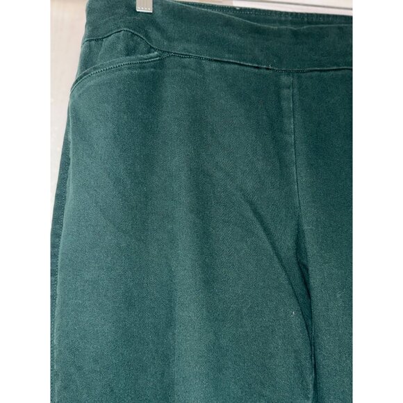 Croft & Barrow Womens Effortless Stretch Pants Size 16 Regular Dark Green Cotton - Picture 4 of 8